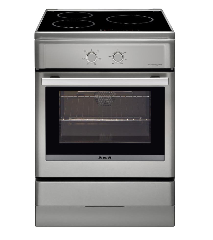 CUISINIÈRE 60X60 INDUCTION 3 FOYERS PYRO TITANIQUE BRANDT BR/BCI6650T