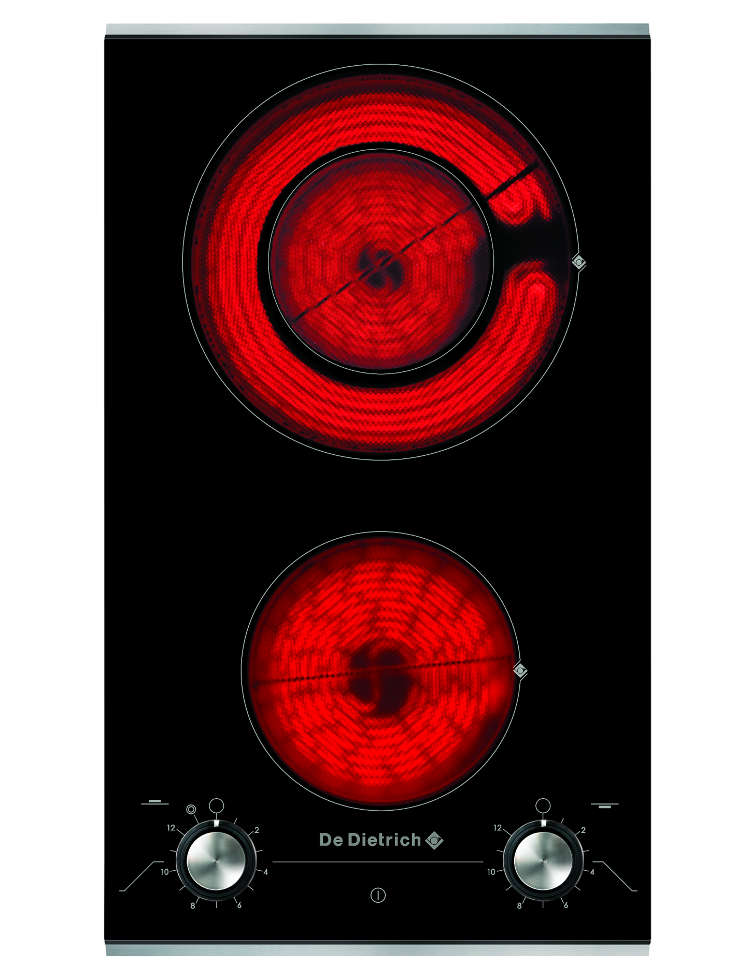 PLAQUE DE CUISSON VITROCERAMIQUE 2 FOYERS 30cm NOIR DE DIETRICH DE/DTV1101X