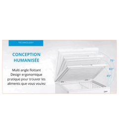 MIDEA CONGÉLATEUR BAHUT MODULABLE BLANC 420L – Image 4
