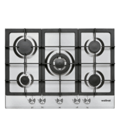 VESTFROST PLAQUE DE CUISSON ENCASTRABLE 5 FEUX-GAZ INOX – Image 1