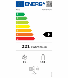 MIDEA RÉFRIGÉRATEUR 2 PORTES BLANC 204L – Image 2
