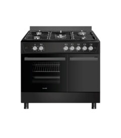 CUISINÈRE BUTANETTE 5 FEUX & FOUR À GAZ BLACK - TECHNOLUX 90X60 – Image 1