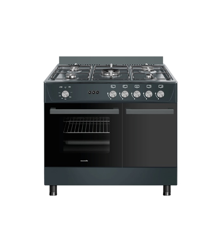 CUISINÈRE BUTANETTE 5 FEUX & FOUR ELECTRIQUE GREY COOKS F9060PG50E6-G.GREY