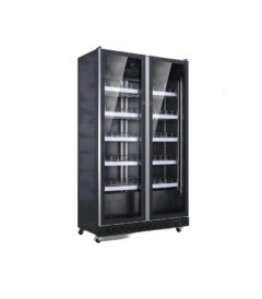 VITRINE REFRIGEREE NOIR 2 PORTES 735L - TECHNOLUX – Image 1